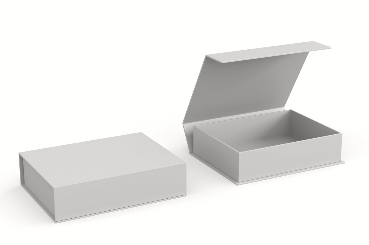 white gift box on white background. Isolated 3D illustration